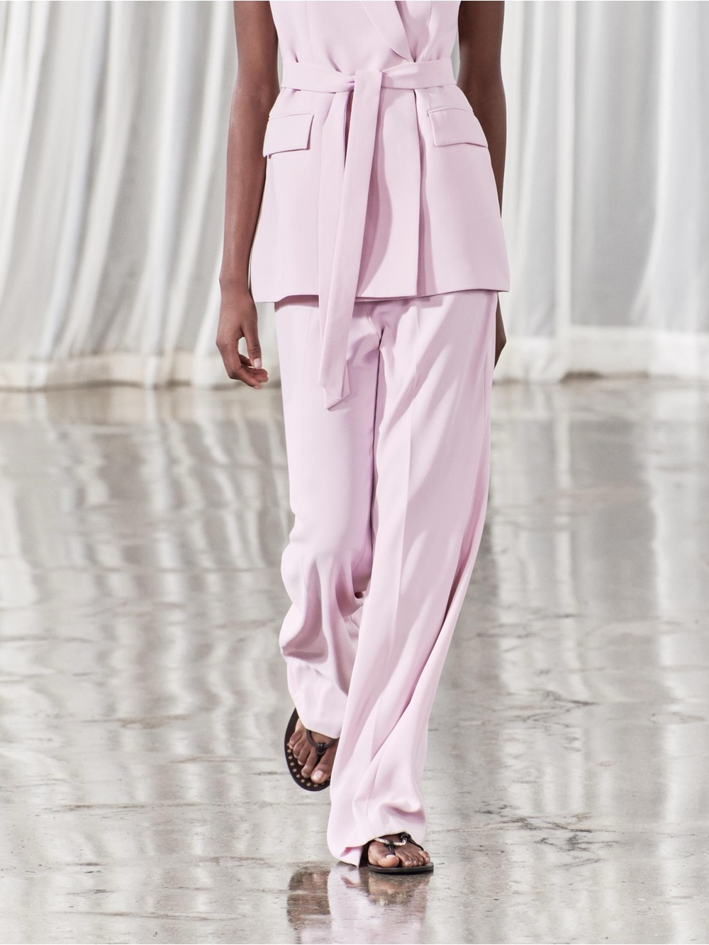 NWT ZARA HIGH WAISTED PINK TROUSERS SIZE SMALL
